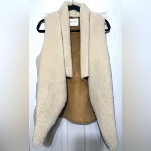 Velvet by Graham & Spencer faux suede and Sherpa sleeveless coat